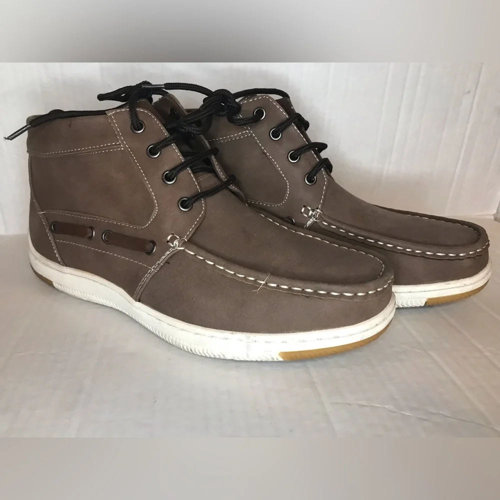 XRAY MENS CASUAL ANKLE LACE UP BROWN SNEAKERS SHOES XR1090 SIZE 9.5